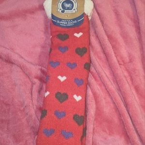 Sir Wooly Sock Co. Rainbow Heart Print Slipper Socks